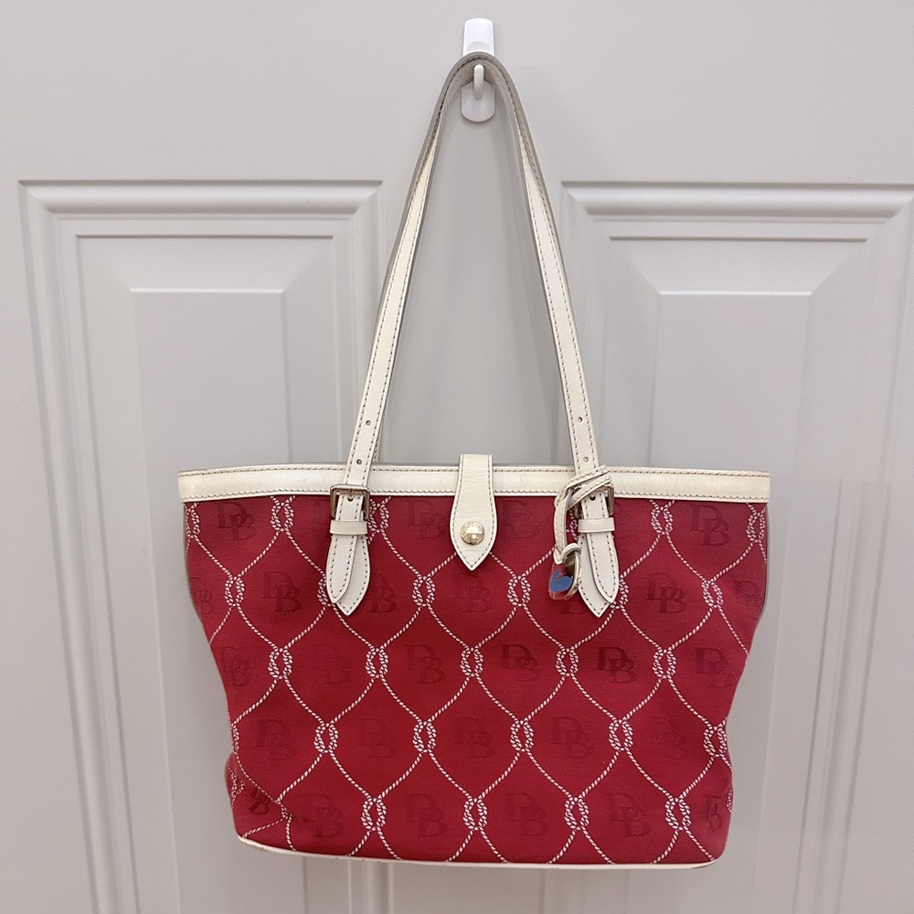Dooney and Bourke red canvas tote